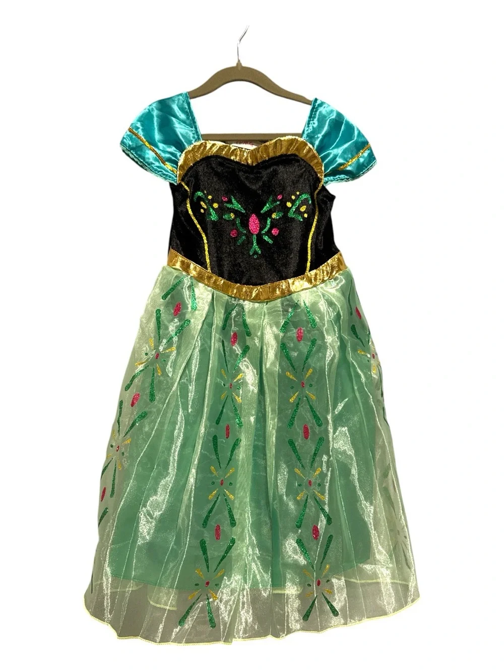 Kids Belle Toddler Girl Costume Halloween Princess Anna Dress Size 4T-5T
